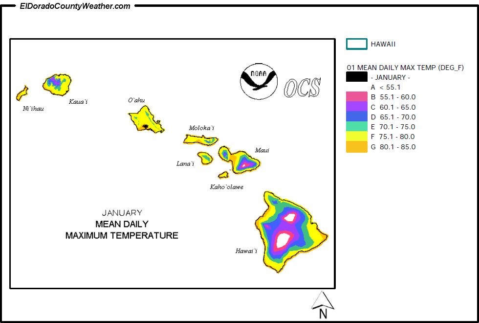 Alaska January Mean Daily Maximum Temperature